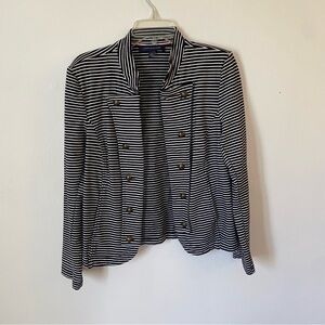 Tommy Hilfiger Black and White Striped Blazer